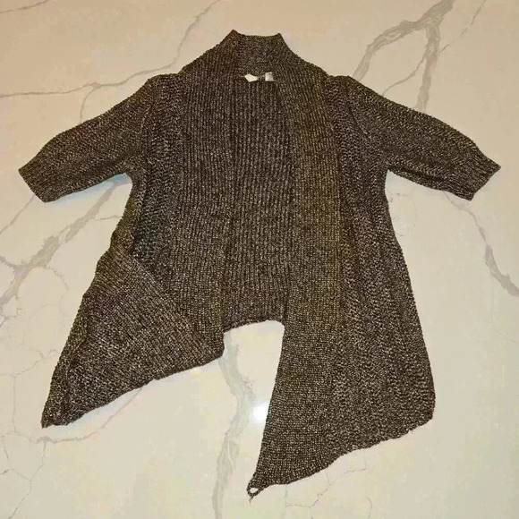 Moth Anthropologie Womens Open Knit Cardigan Brown Size Small - Picture 3 of 7